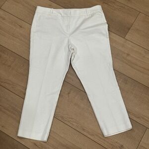 Ann Taylor Signature Fit Dress Pants Women's Size 14P Petite Cream